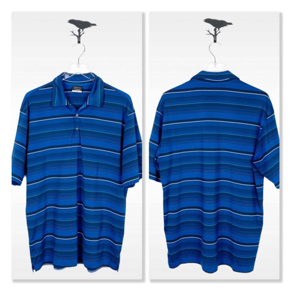 Nike Golf Striped Fit Dry Short Sleeve Polo Shirt